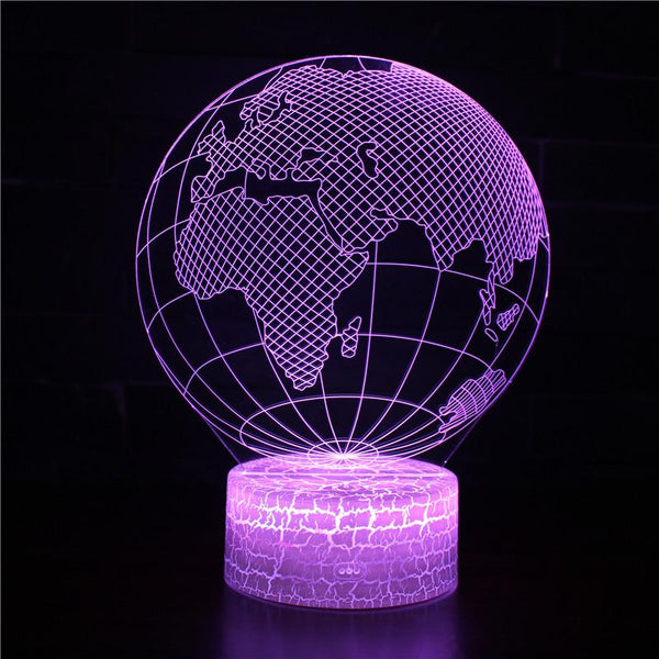 3D Touch Light Night 7 colors remote control - Globe #325