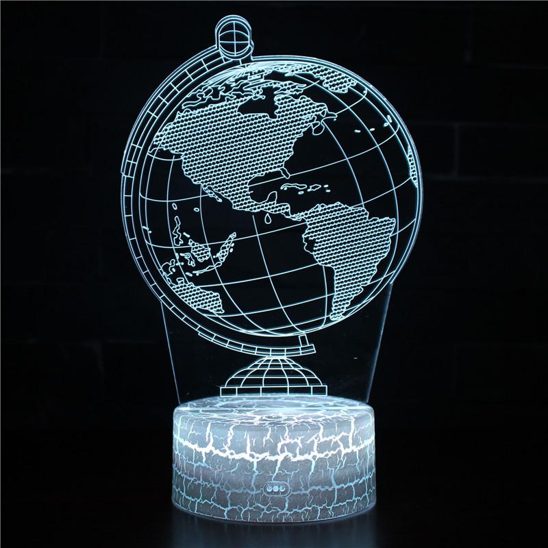 3D Touch Light Night 7 colors remote control - Globe #324