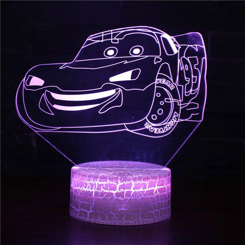 3D Touch Light Night 7 colors remote control - Voiture #115