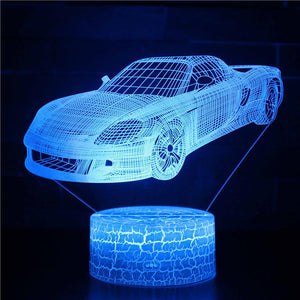 3D Touch Light Night 7 colors remote control - Voiture #116