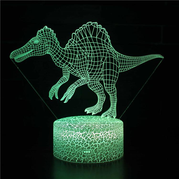 3D Touch Light Night 7 colors remote control - Dinosaur #35