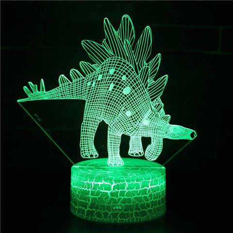 3D Touch Light Night 7 colors remote control - Dinosaur #39