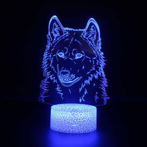 3D Touch Light Night 7 colors remote control - Loup #479