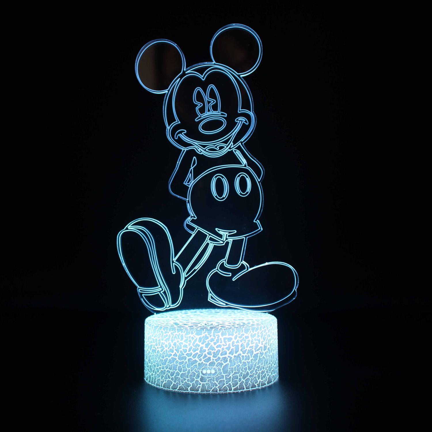 3D Touch Light Night 7 colors remote control - Mickey #491