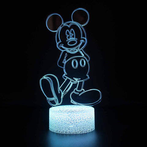 3D Touch Light Night 7 colors remote control - Mickey #491