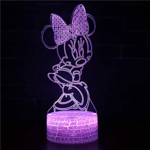 3D Touch Light Night 7 colors remote control - Minnie #488