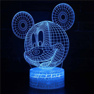 3D Touch Light Night 7 colors remote control - Mickey #487