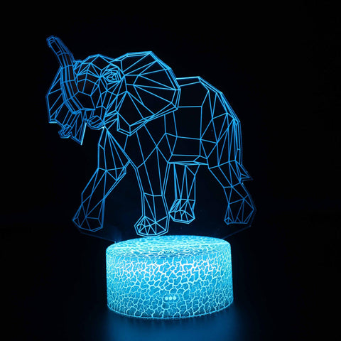 3D Touch Light Night 7 colors remote control - Elephant #464