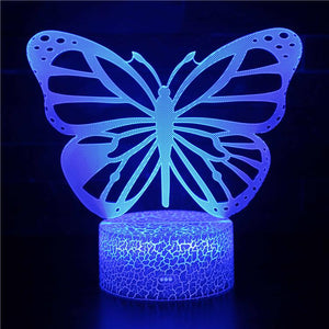 3D Touch Light Night 7 colors remote control - Papillon #496