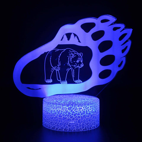 3D Touch Light Night 7 colors remote control - Animal #524