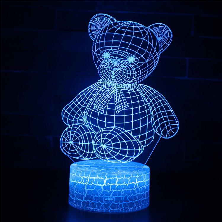 3D Touch Light Night 7 colors remote control - Care Bears #538