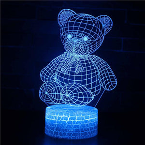 3D Touch Light Night 7 colors remote control - Care Bears #539