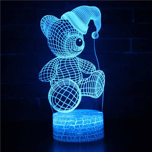 3D Touch Light Night 7 colors remote control - Care Bears #539