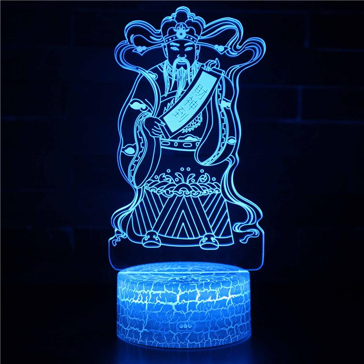 3D Touch Light Night 7 colors remote control - Bouddha #695