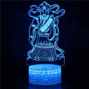 3D Touch Light Night 7 colors remote control - Bouddha #695