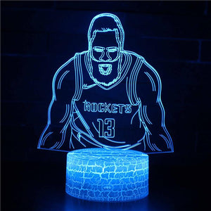 3D Touch Light Night 7 colors remote control - James Harden #718