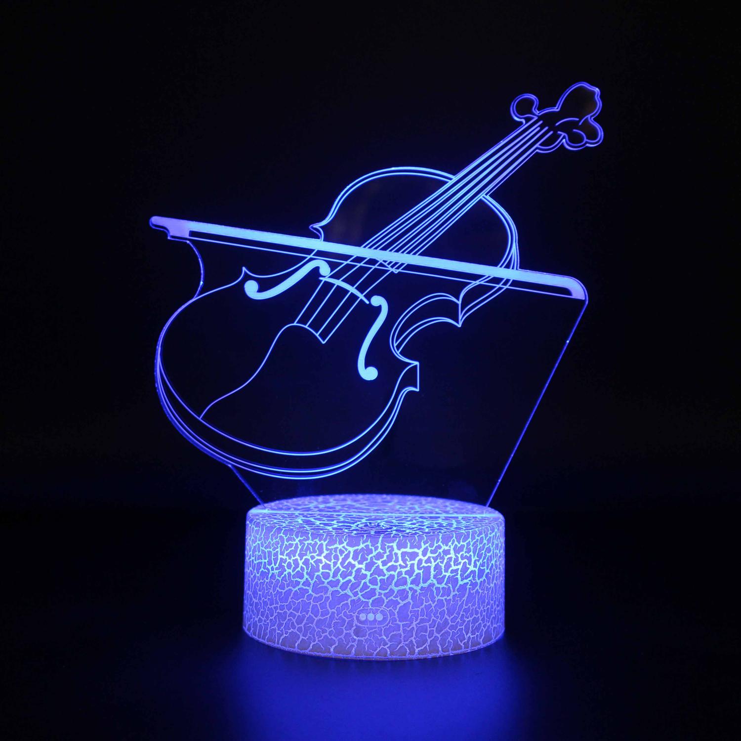 3D Touch Light Night 7 colors remote control - Violon #780