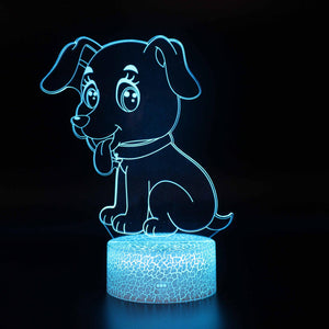 3D Touch Light Night 7 colors remote control - Chien #813