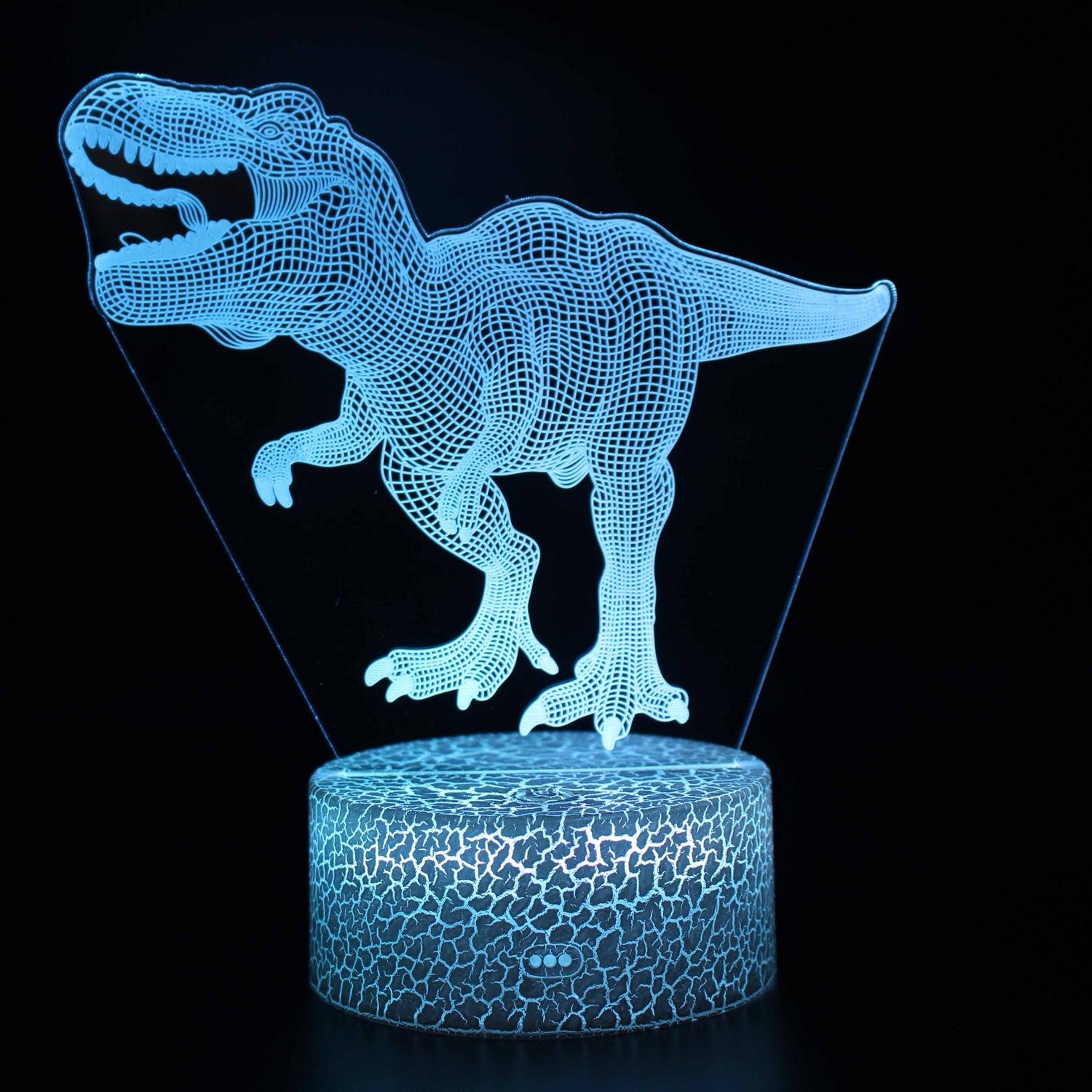 3D Touch Light Night 7 colors remote control - Dinosaur #867