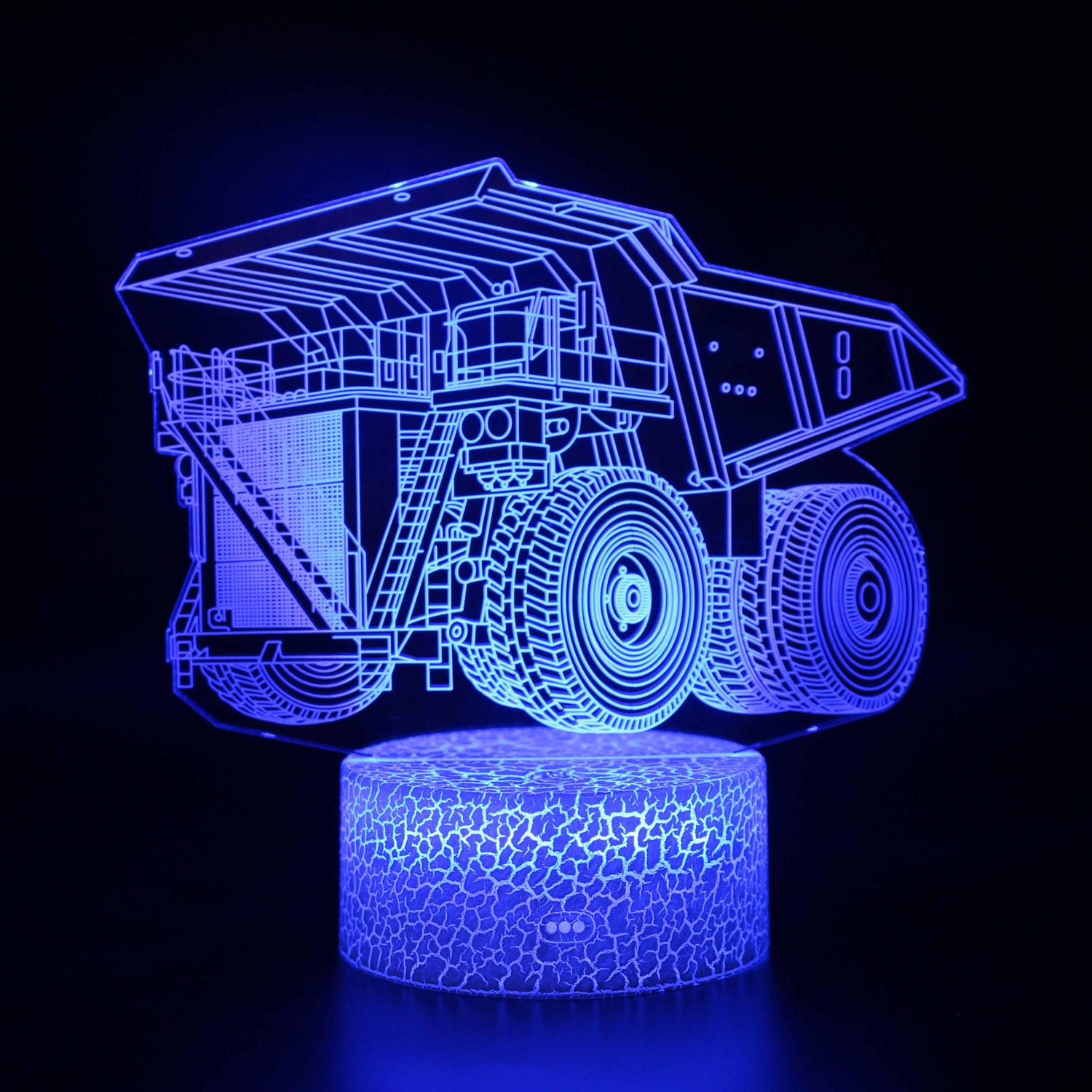 3D Touch Light Night 7 colors remote control - Voiture #871