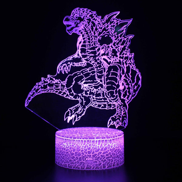 3D Touch Light Night 7 colors remote control - Godzilla #908