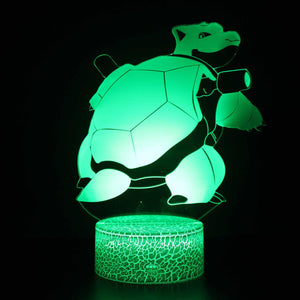 3D Touch Light Night 7 colors remote control - Tortue #942