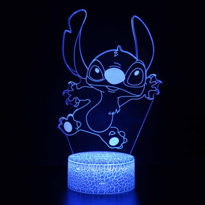 3D Touch Light Night 7 colors remote control - Stitch #946