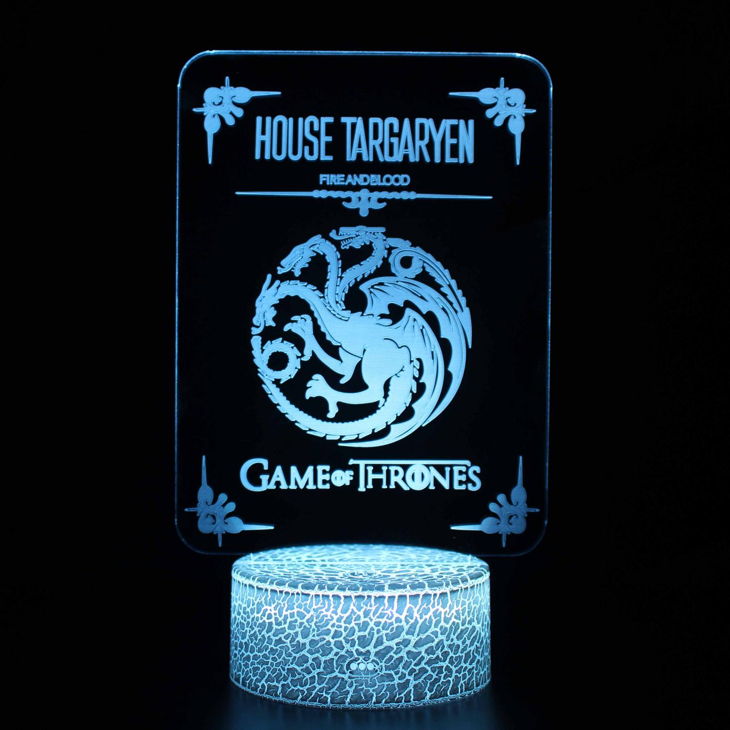 3D Touch Light Night 7 colors remote control - Game of Thrones #985