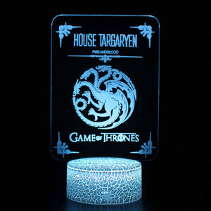 3D Touch Light Night 7 colors remote control - Game of Thrones #985