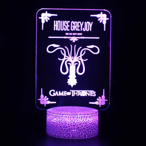 3D Touch Light Night 7 colors remote control - Game of Thrones #987