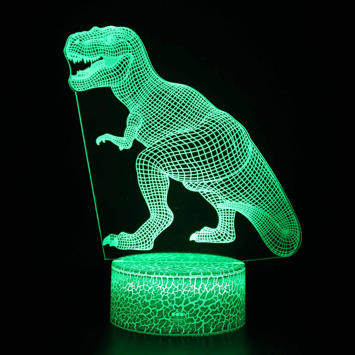 3D Touch Light Night 7 colors remote control - Dinosaur #991