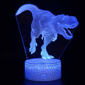 3D Touch Light Night 7 colors remote control - Dinosaur #1087