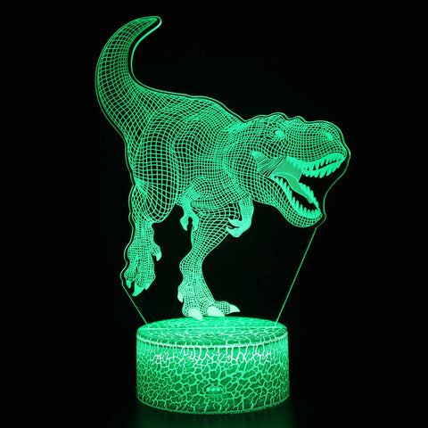 3D Touch Light Night 7 colors remote control - Dinosaur #1085