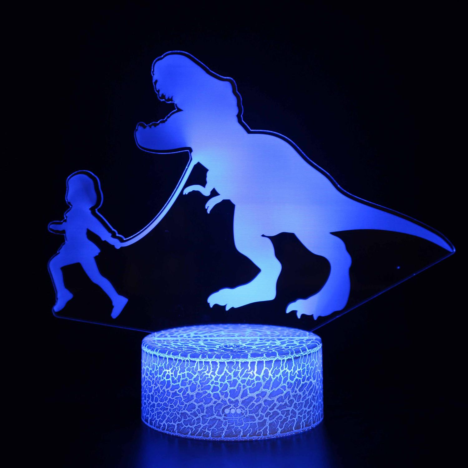 3D Touch Light Night 7 colors remote control - Dinosaur #1103