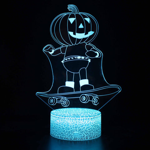 3D Touch Light Night 7 colors remote control - Halloween #1112