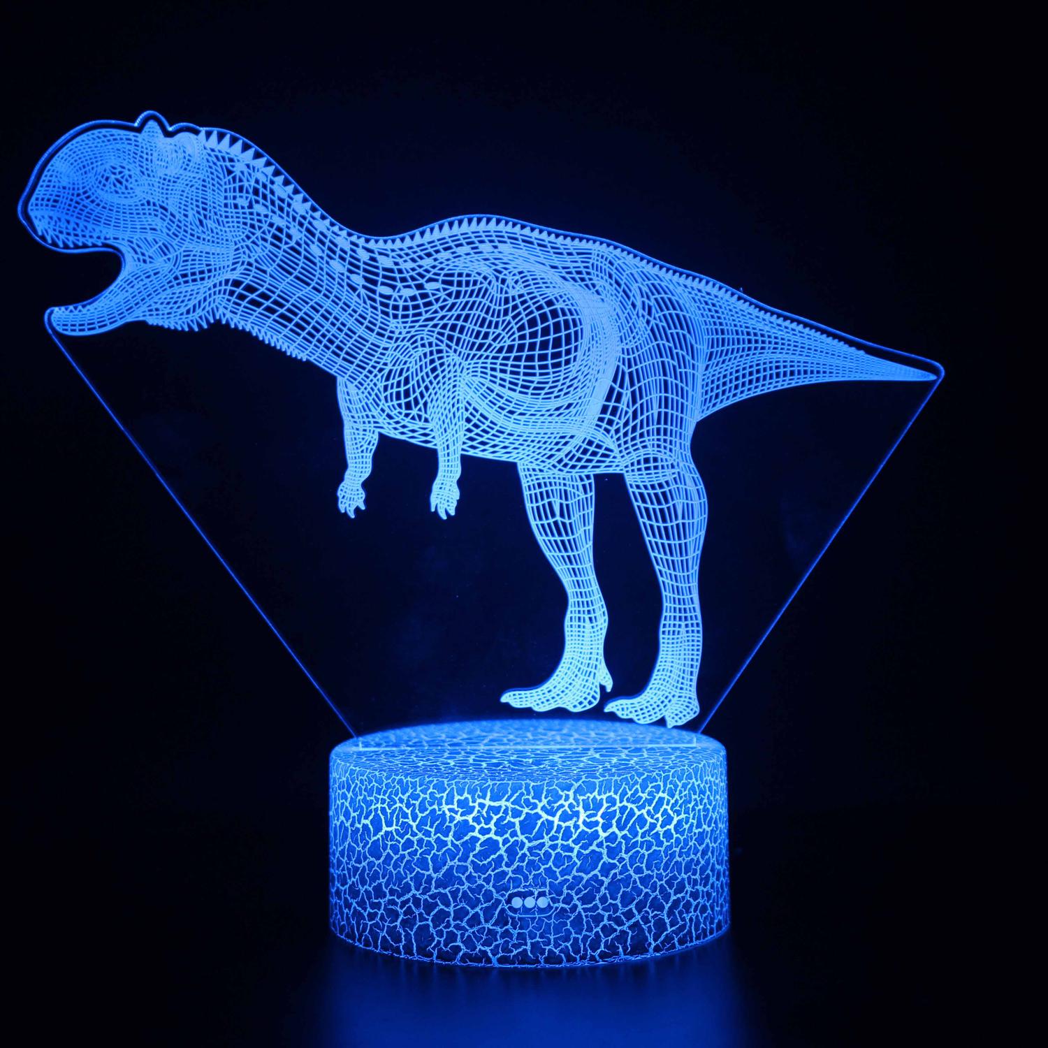 3D Touch Light Night 7 colors remote control - Dinosaur #1173