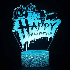 3D Touch Light Night 7 colors remote control - Halloween #1215