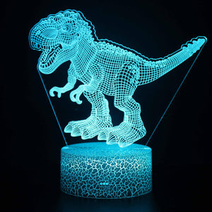 3D Touch Light Night 7 colors remote control - Dinosaur #1241