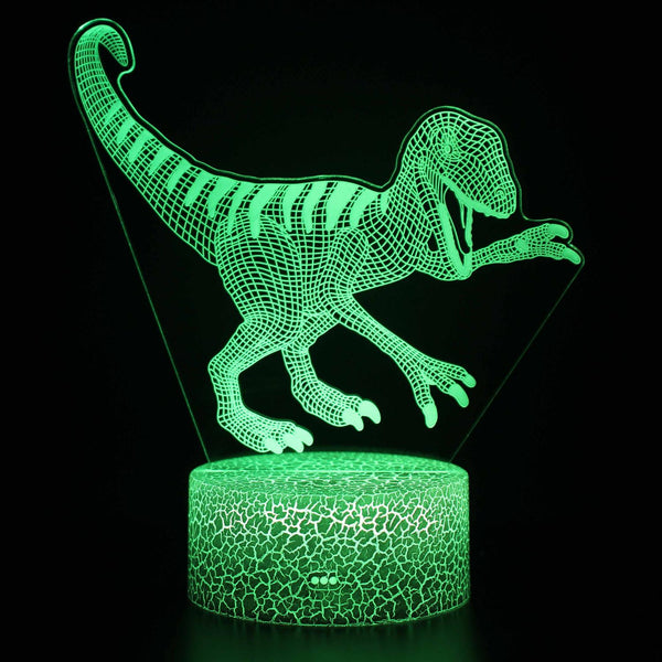 3D Touch Light Night 7 colors remote control - Dinosaur #1240