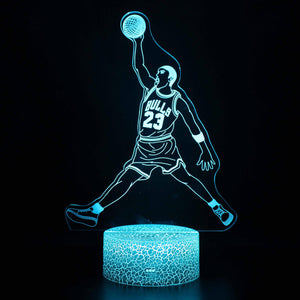 3D Touch Light Night 7 colors remote control - Michael Jordan #1264