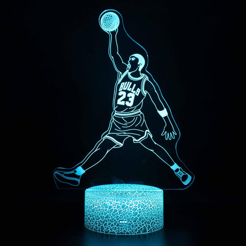 3D Touch Light Night 7 colors remote control - Michael Jordan #1264