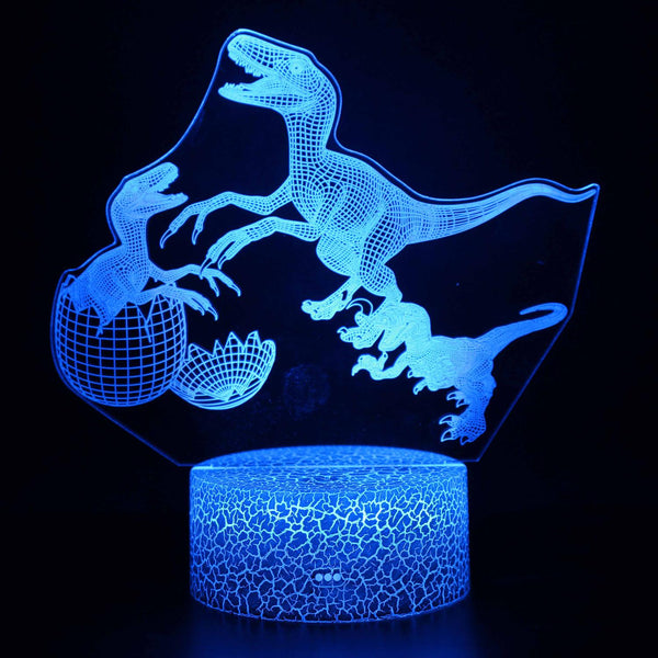 3D Touch Light Night 7 colors remote control - Dinosaur #1268