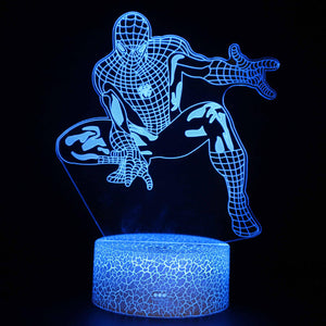 3D Touch Light Night 7 colors remote control - Spiderman #1460