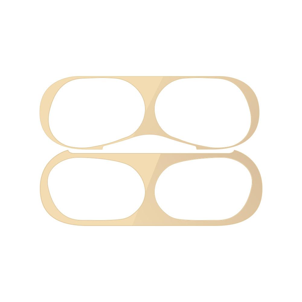 [2pcs] Sticker Protective Decals for Apple AirPods Pro Gold