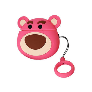 Case Protective silicone case for Apple AirPods Pink bear