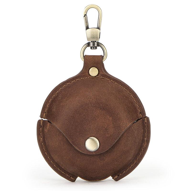 Case Protective shockproof leather case with buckle for Huawei Freebuds 3 Brown
