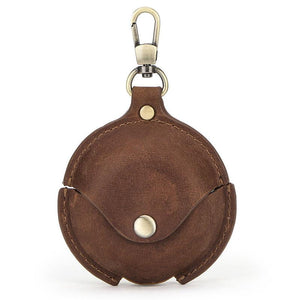 Case Protective shockproof leather case with buckle for Huawei Freebuds 3 Brown