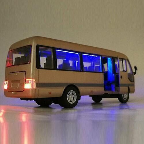 Toy Cars 1:32 Toyota Coaster Bus Model Car Alloy Diecast Christmas gift For Kid