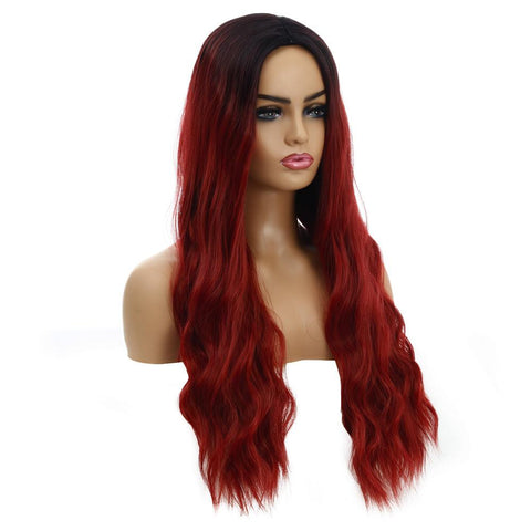 Women's Wig Women's Wavy Curly Hair Women's Wig Head Cover Gradient Long Curly Hair