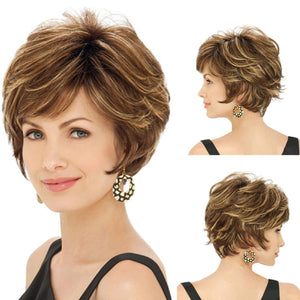 Women's Wig Cross Wig Women's Short Curly Hair Synthetic Wigs